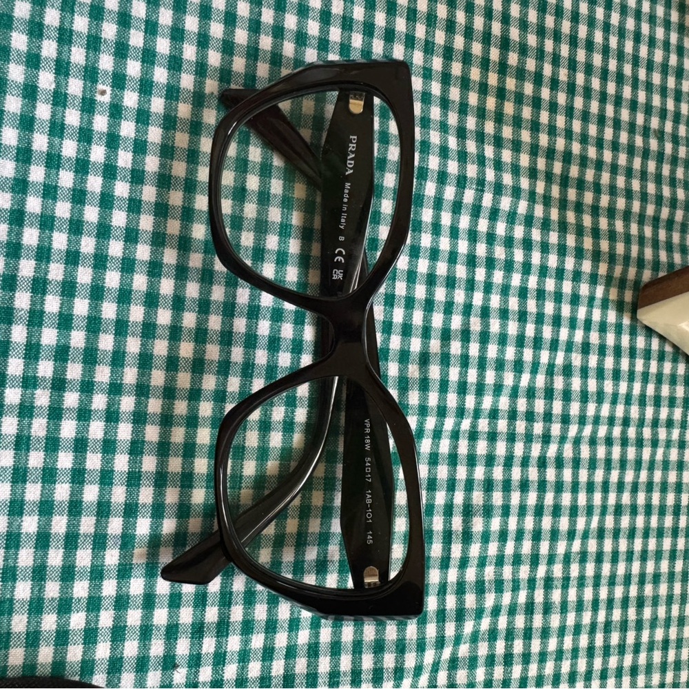 Prada Black Oversized Cat-Eye Glasses - Picture 9 of 9